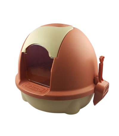 TaraPet Enclosed Cat Litter Box Odor-proof And Anti-sand Cat Litter Toilet for Cats (Pink)