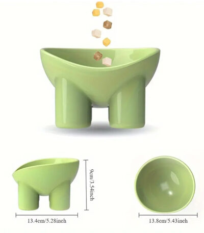 Anti-Tip Plastic Feeding Dish for Cats