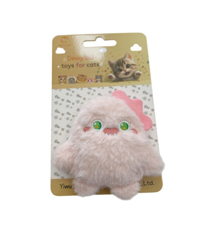 TaraPet Eye Monster Shape Catnip Plush Toy for Cats (Pink)