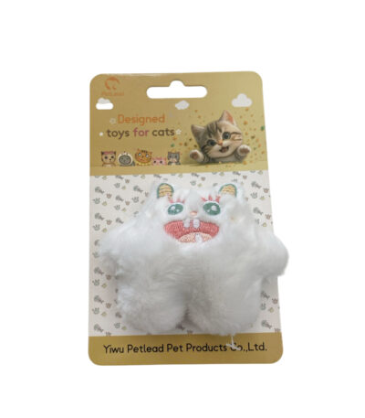 TaraPet Eye Monster Shape Catnip Plush Toy for Cats (White)