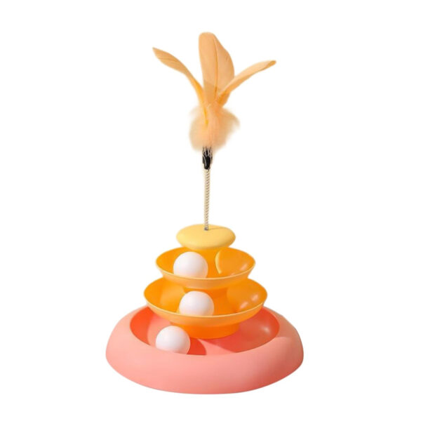 TaraPet Interactive Cat Toy with Feather Teaser - Durable Polypropylene