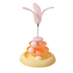 TaraPet Interactive Cat Toy with Feather Teaser - Durable Polypropylene