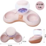 Siphon Principle Pet Food Water Bowl Pink