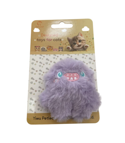 TaraPet Striped Horned Monster Catnip Plush Toy (Purple)