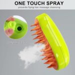 Long Short Hair Dog Brush with USB Charger and No-Wash Serum