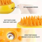 Cat Brush for Massage (Yellow)