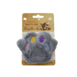 TaraPet Paw Design Cat Plush Catnip Toy (Gray)