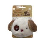 TaraPet Cute Puppy Pattern Plush Catnip Toys For Cats (White)