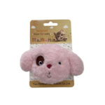 TaraPet Cute Puppy Pattern Plush Catnip Toys For Cats (Pink)
