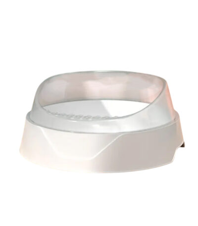 TaraPet Semi-enclosed Cat Litter Box Super-large Odor Barrier Anti-belt Sand Fully Open Feces Pot Small Kitten Toilet Cat Supplies (White)