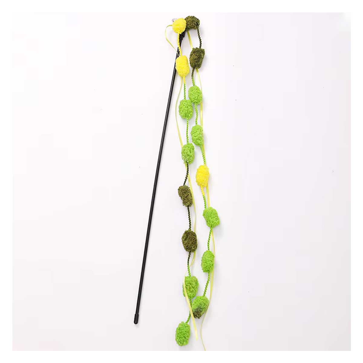 TaraPet Long Pole with Bite Bell Wear-resistant Cat Teasing Stick Cat Wand Toy (Green) TaraPet Long Pole with Bite Bell Wear-resistant Cat Teasing Stick Cat Wand Toy (Green)