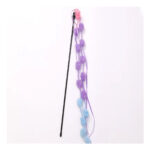 TaraPet Long Pole with Bite Bell Wear-resistant Cat Teasing Stick Cat Wand Toy (Purple)