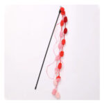 TaraPet Long Pole with Bite Bell Wear-resistant Cat Teasing Stick Cat Wand Toy (Pink)