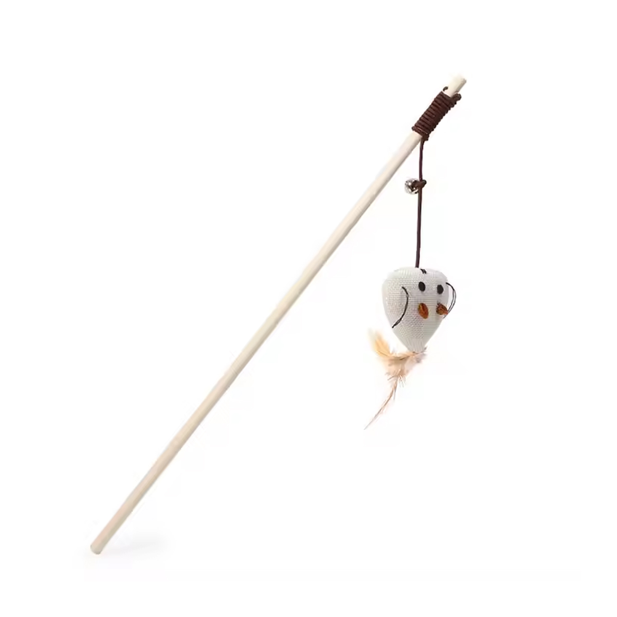 TaraPet Natural Wood Cat Teaser Wand Toy with Teaser Refills for Cats (Option 3) TaraPet Natural Wood Cat Teaser Wand Toy with Teaser Refills for Cats (Option 3)