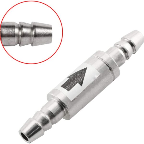Tankii Stainless Steel One Way Check Valve for Anti-Backflow Non-Return Air CO2 Line 4/6mm Tubing Regulator Diffuser in Aquarium System