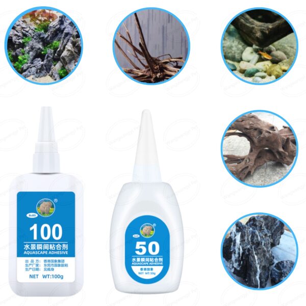 Tankii Premier Plants Instant Elephant Glue for Aquarium Planted Fish Tank Aquascaping (50 Gram and 100 Gram)