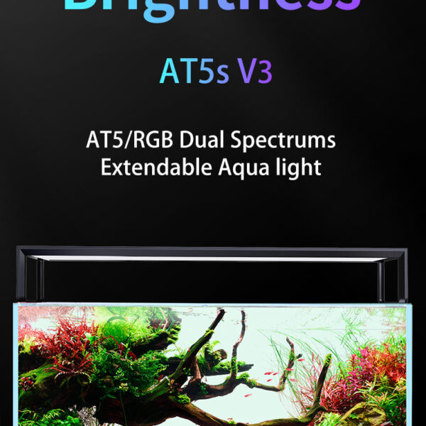 Netlea AT5S Gen 3 (V3) Voice-Activated Full-Spectrum Planted Aquarium LED — Extendable, RGB+W
